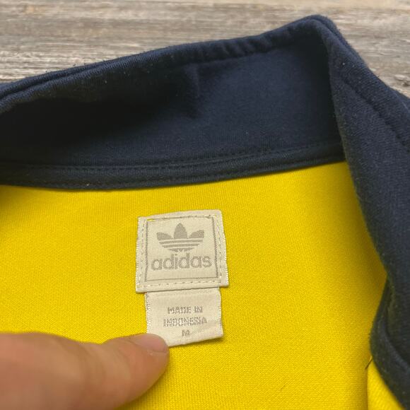 University of Michigan Track‎ Jacket Adidas 2000s Wolverines Blue Yellow Mens M - Picture 4 of 8